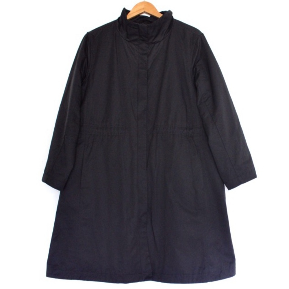 Eileen Fisher Stand Collar Organic Cotton Blend Coat